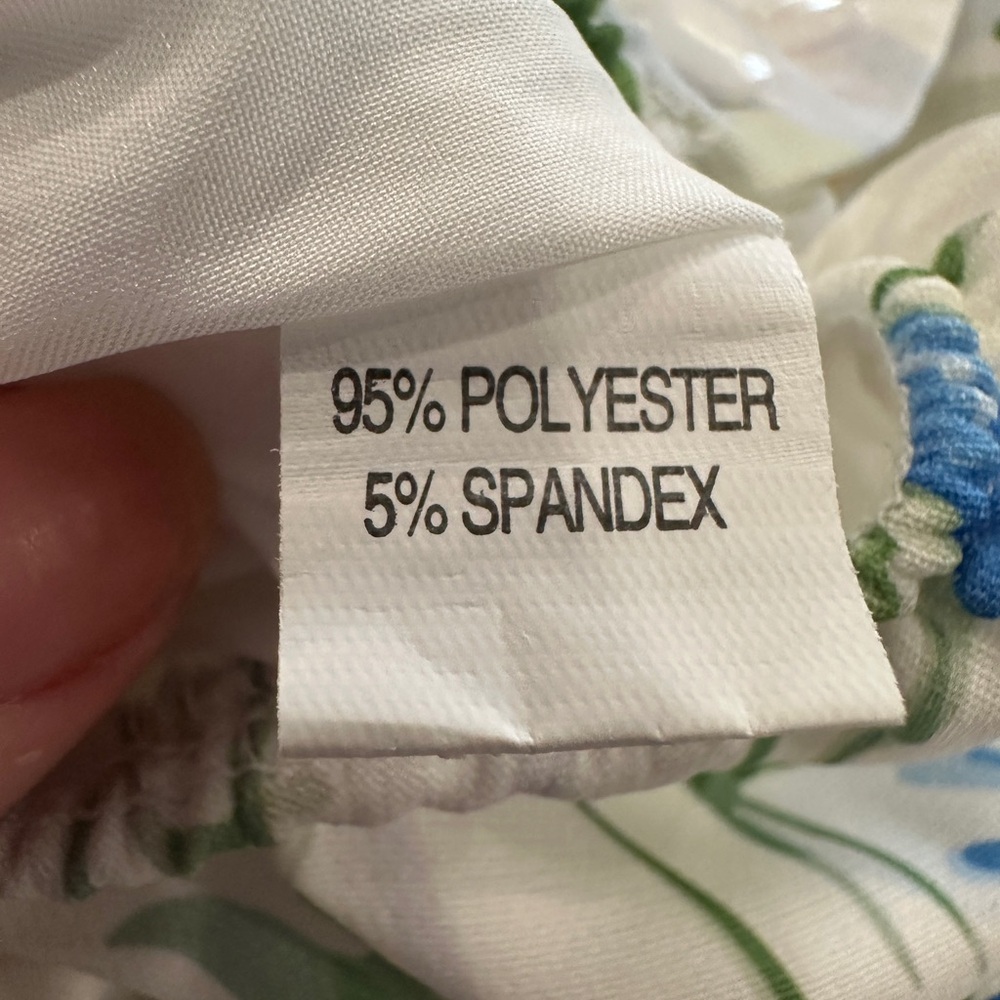 Floral Ruffle Baby Dress - White, Blue, Yellow - Picture 6 of 6